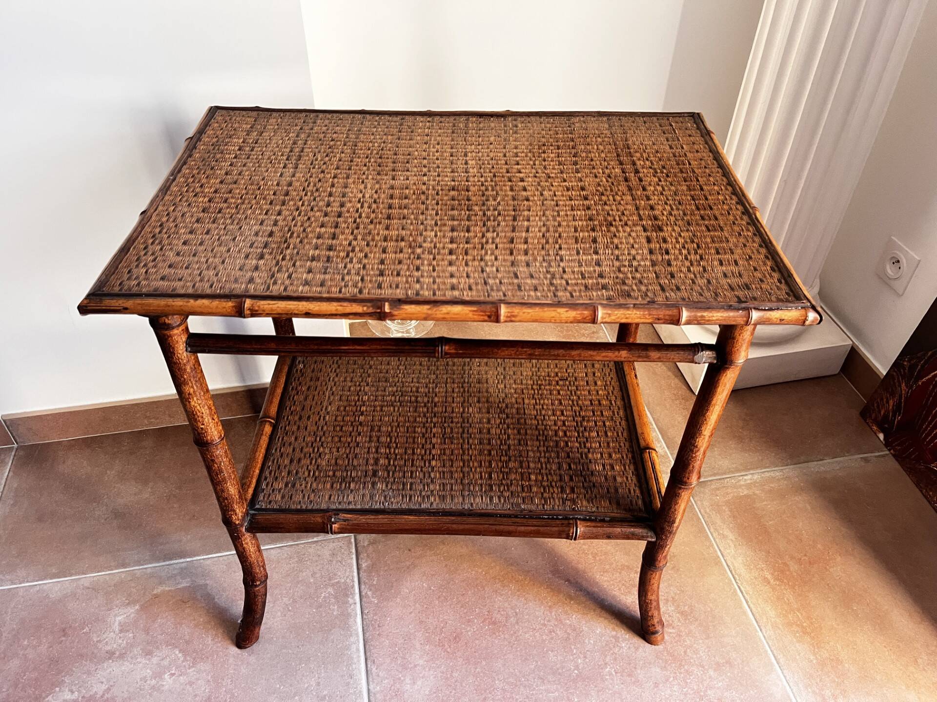 Bamboo and wicker table