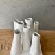 Vase pique flower with matte whitened pipe