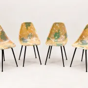 Set of 4 chairs La Cigogne by René-Jean Caillette – 1950s/60s