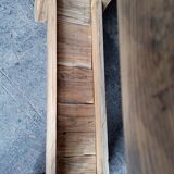 Brutalist console solid wood