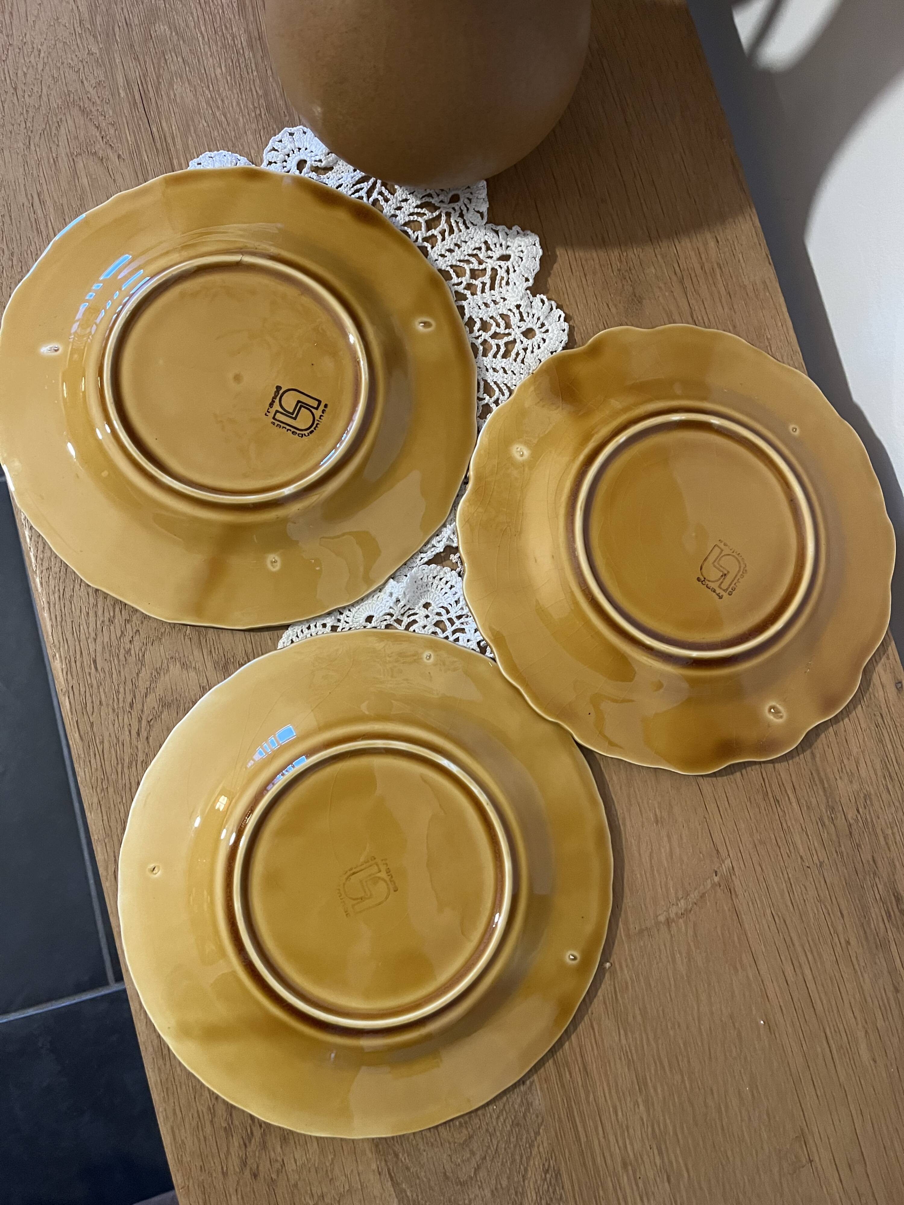 Set of 3 Sarreguemines slushie dessert plates