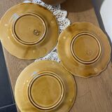 Set of 3 Sarreguemines slushie dessert plates