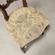 Set of 4 antique Louis-Philippe walnut chairs, upholstered seat, Italy, 19th century.