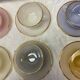 6 vintage cups in iridescent glass