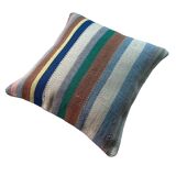 VINTAGE TURKISH KILIM CUSHION COVER , 45 X 45 CM