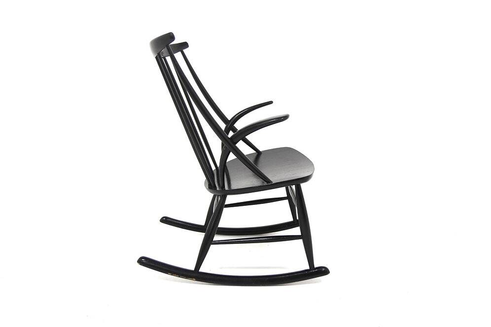 Beech rocking chair, Illum Wikkelsø, N. Eilersen, Denmark, 1960