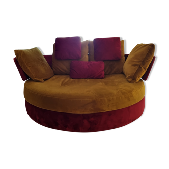 2-seater velvet sofa and matching armchair