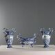 Ancient triptych of vases Giuseppe Mazzotti Albissola 20th Century