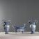 Ancient triptych of vases Giuseppe Mazzotti Albissola 20th Century