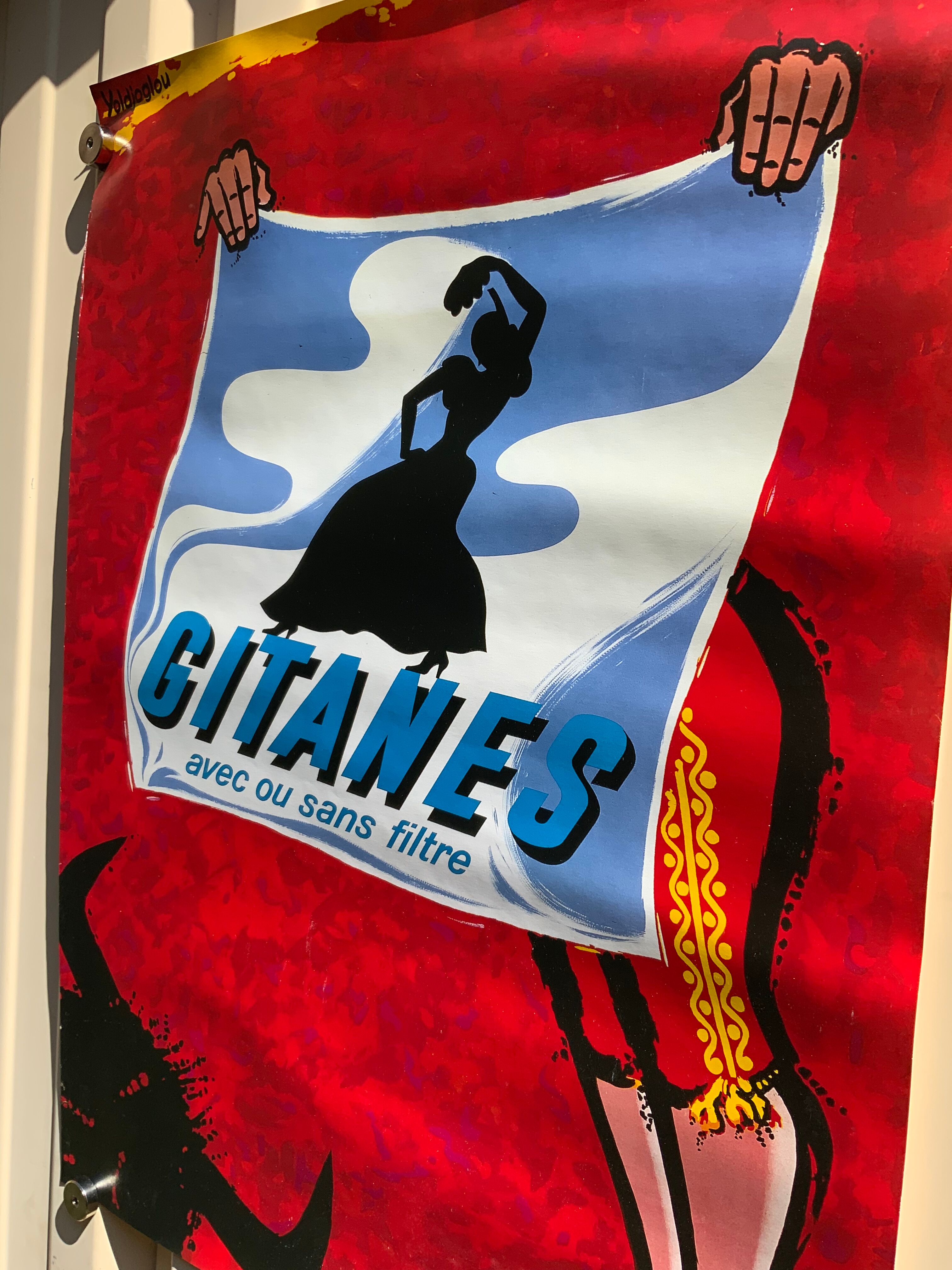 Poster pub : gitanes signed Yoldjoglou régie des tabacs vintage advertising Seita