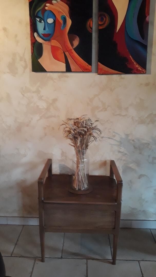 Bench chest gilded oak