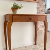 Vintage wood and marble console desk