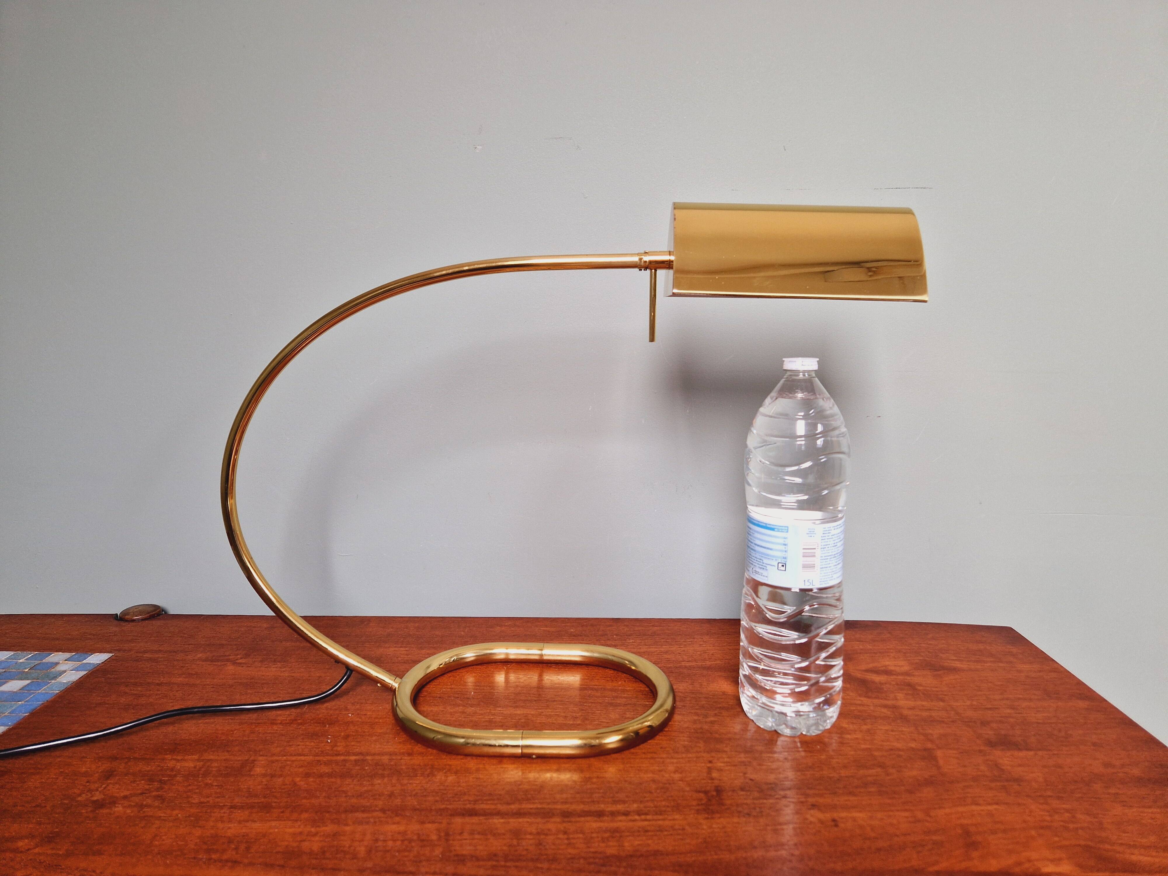 Grande lampe de bureau en laiton, Cosack Leuchten, années 70