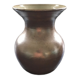 Signed vase in polished stoneware