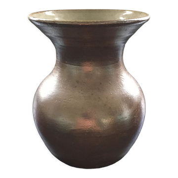 Vase signé en grès poli