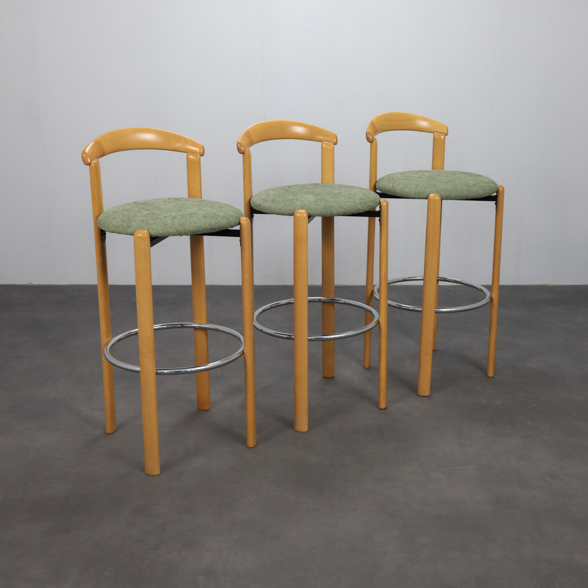 Set of 3 postmodern bar stools by Casala, Germany, 1980s
