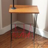 Floor lamp , scoubidou, and black painted metal