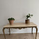 Marble and brass coffee table