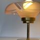 Art Deco bedside lamp in brass and etched glass