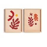 A duo of contemporary collages inspired by Matisse signed eawy.