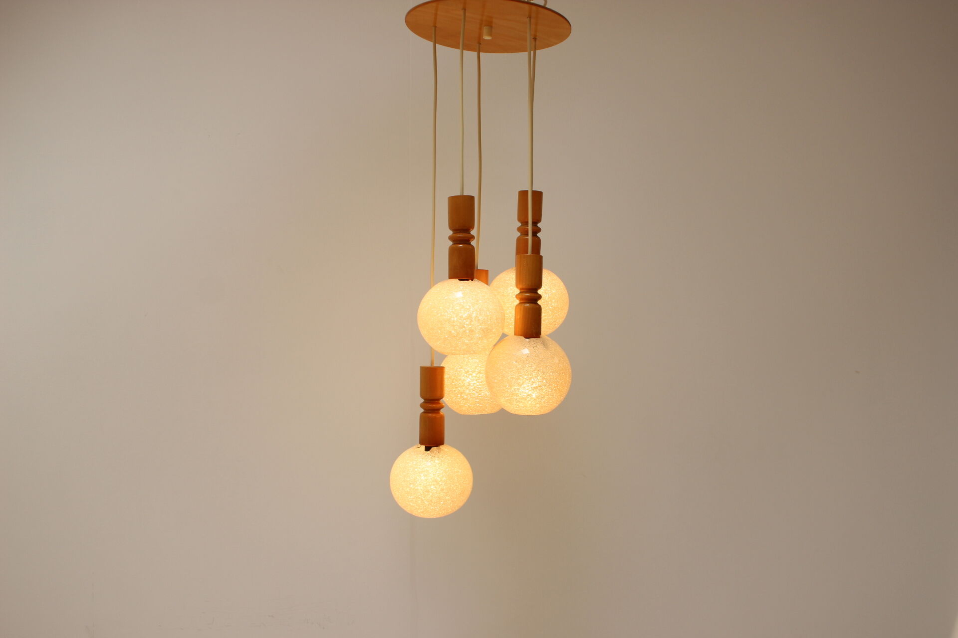 Adjustable chandelier by Pokrok Žilina, 1970