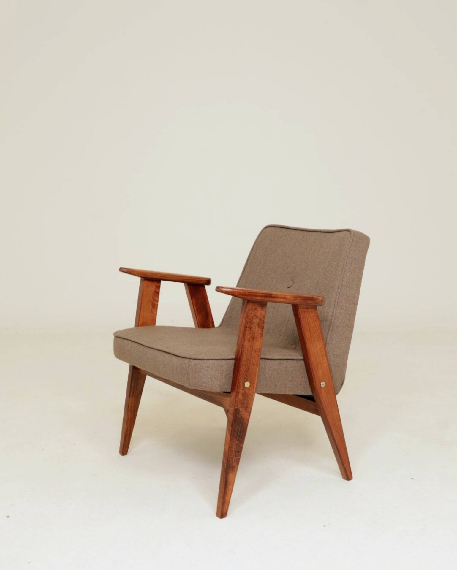 Vintage Longue chair chocolate brun design by Chierowski 366