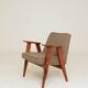 Vintage Longue chair chocolate brun design by Chierowski 366