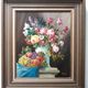 Still Life with Flowers and Fruits signed by Georges Mallet