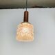 Scandinavian suspension made of moulded glass and teak, 1960s.