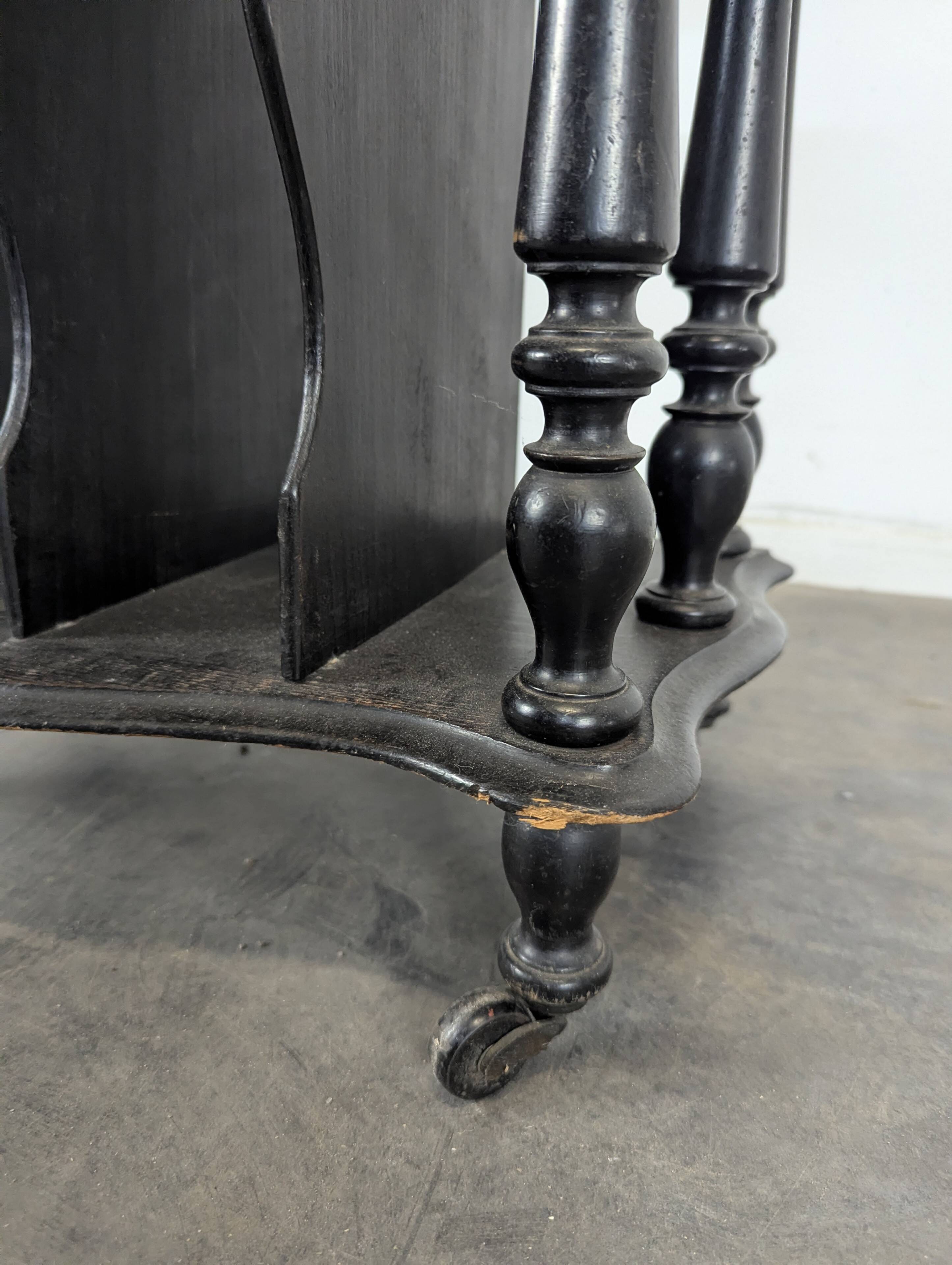 Napoleon III music partition cabinet in blackened wood