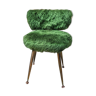 Vintage green moumoute chair metal base