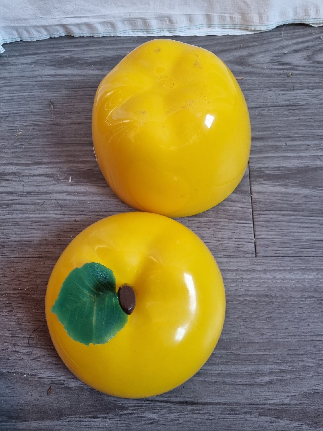 Vintage Yellow Apple Ice Bucket