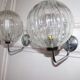 Pair of 1970 chrome and glass sconces