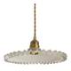 Suspension vintage opaline crénelée