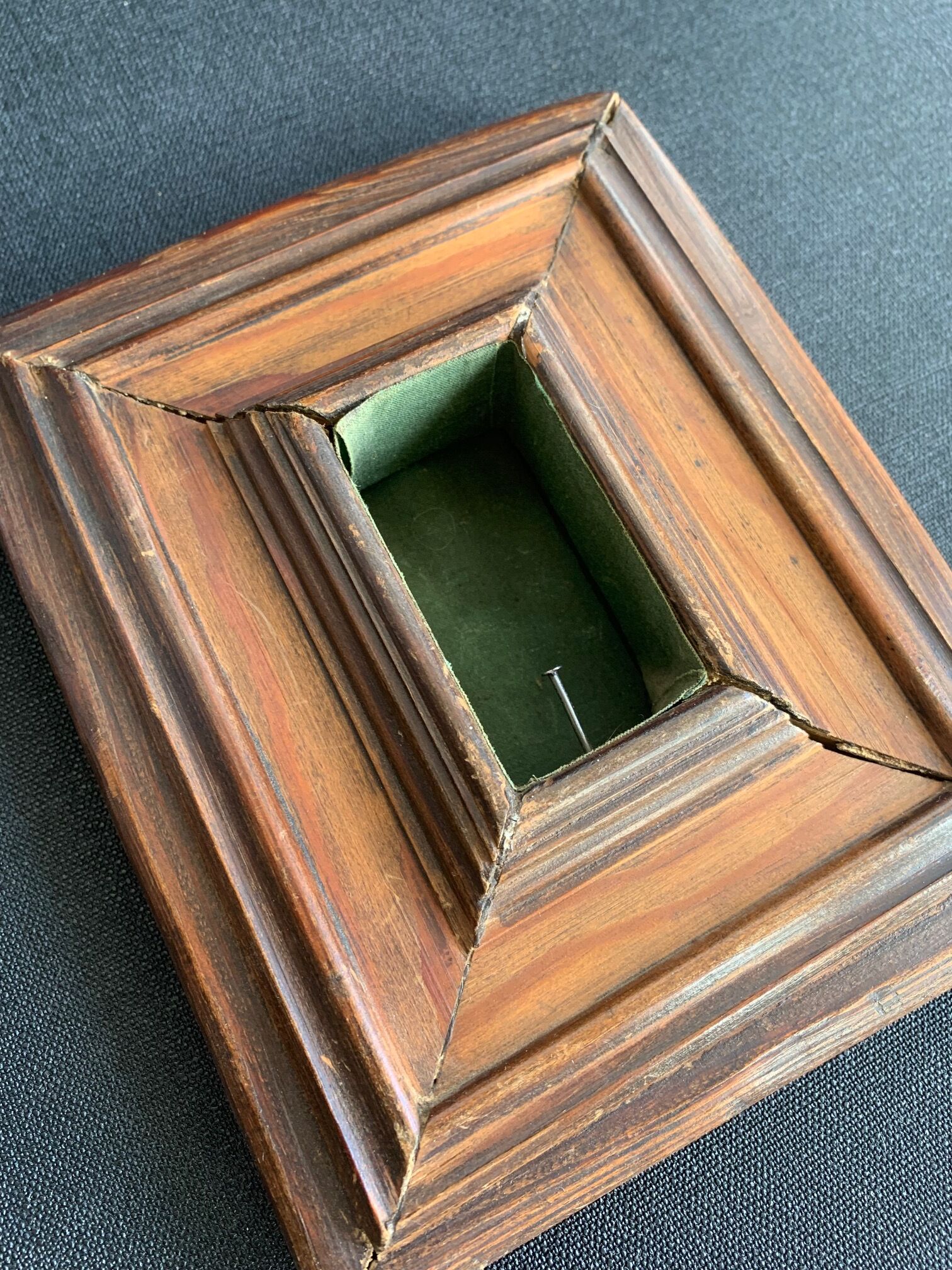 Old wooden frame for miniature, reliquary