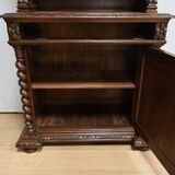 Narrow Oak Display Cabinet, Louis XIII style – Late 19th century