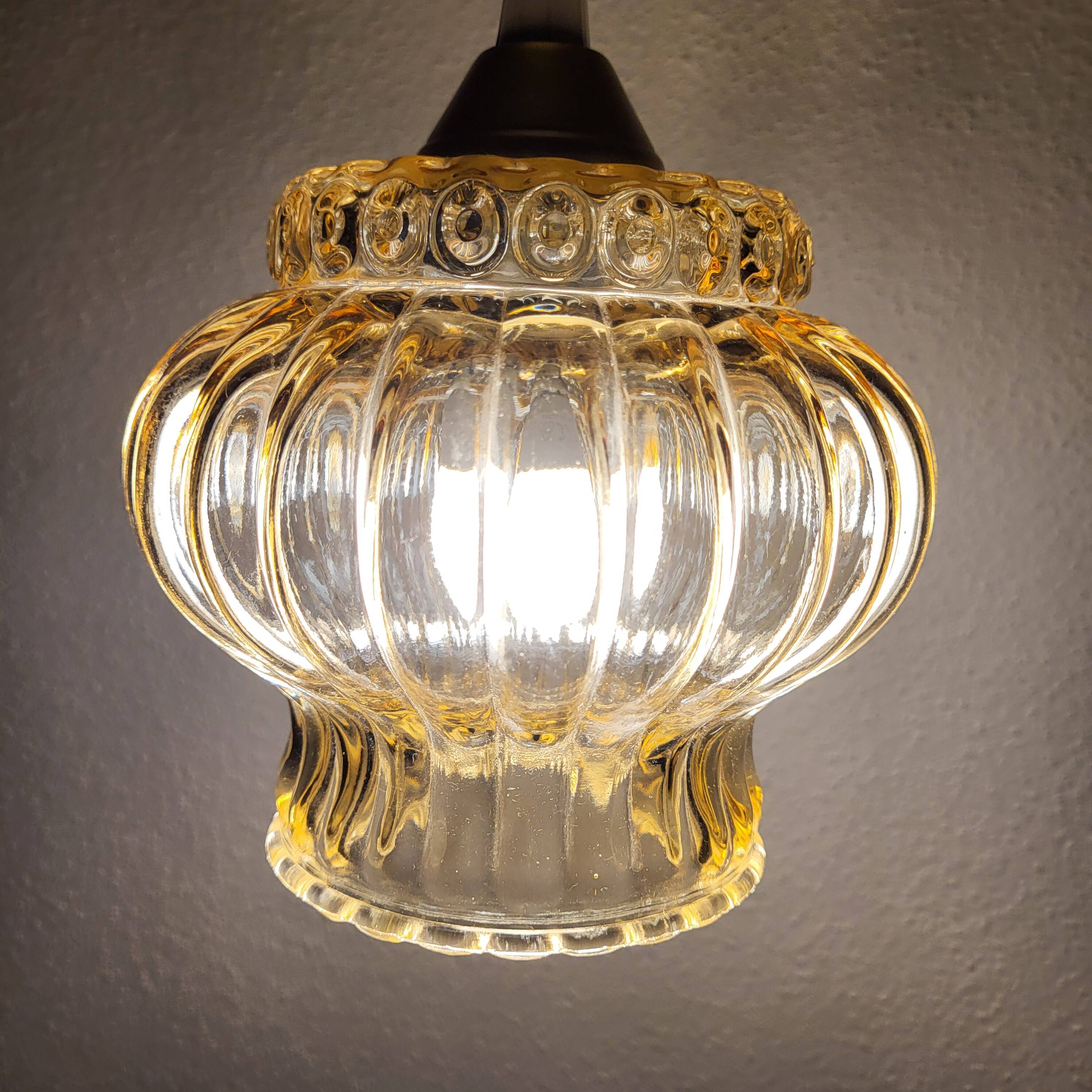 amber space age globe suspension, 1970