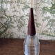 Vintage Scandinavian teak and holophane glass pendant light. 50s/60s