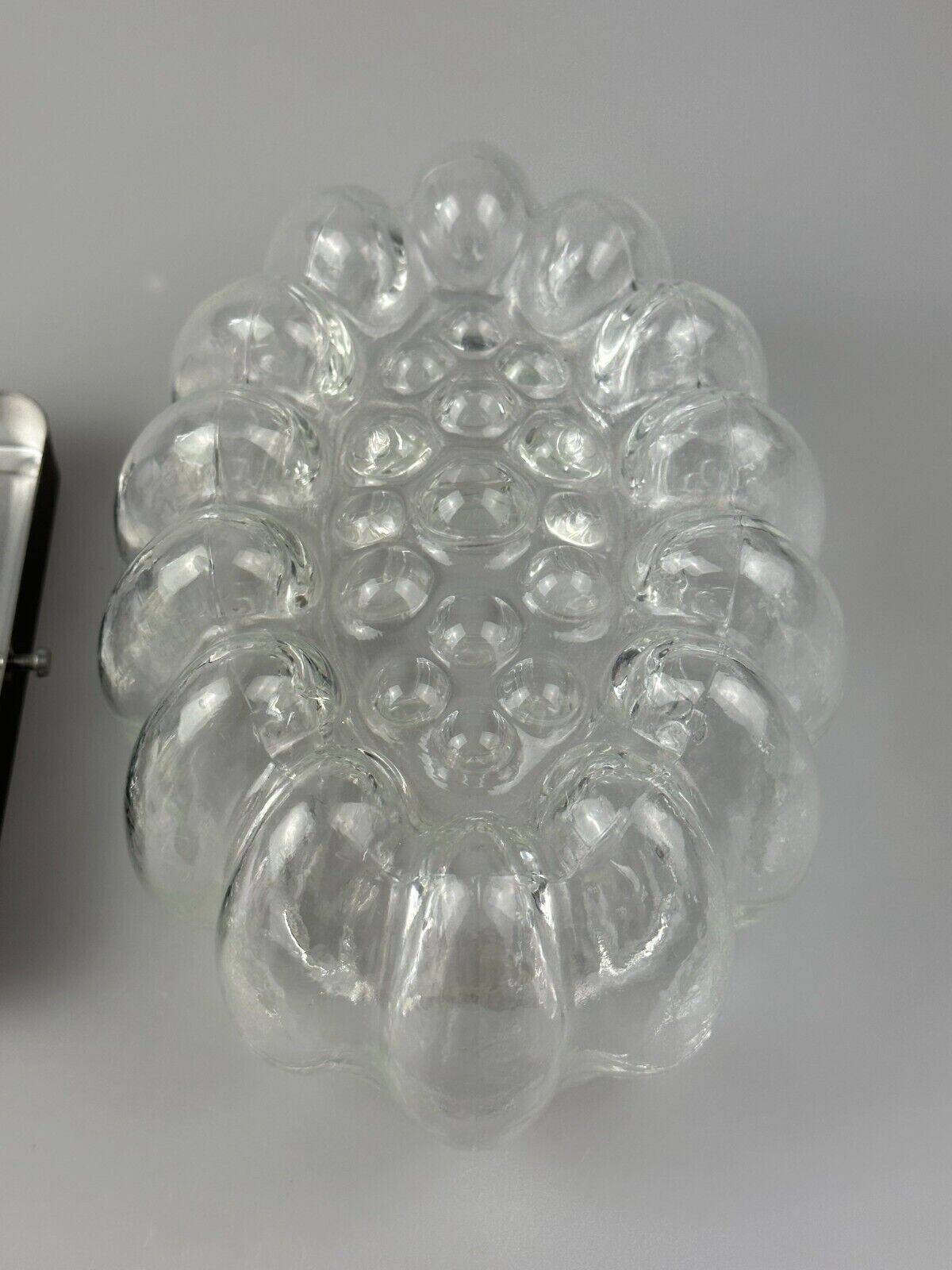 60s 70s wall lamp made of glass & metal bubble wall sconce space age design