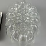 60s 70s wall lamp made of glass & metal bubble wall sconce space age design