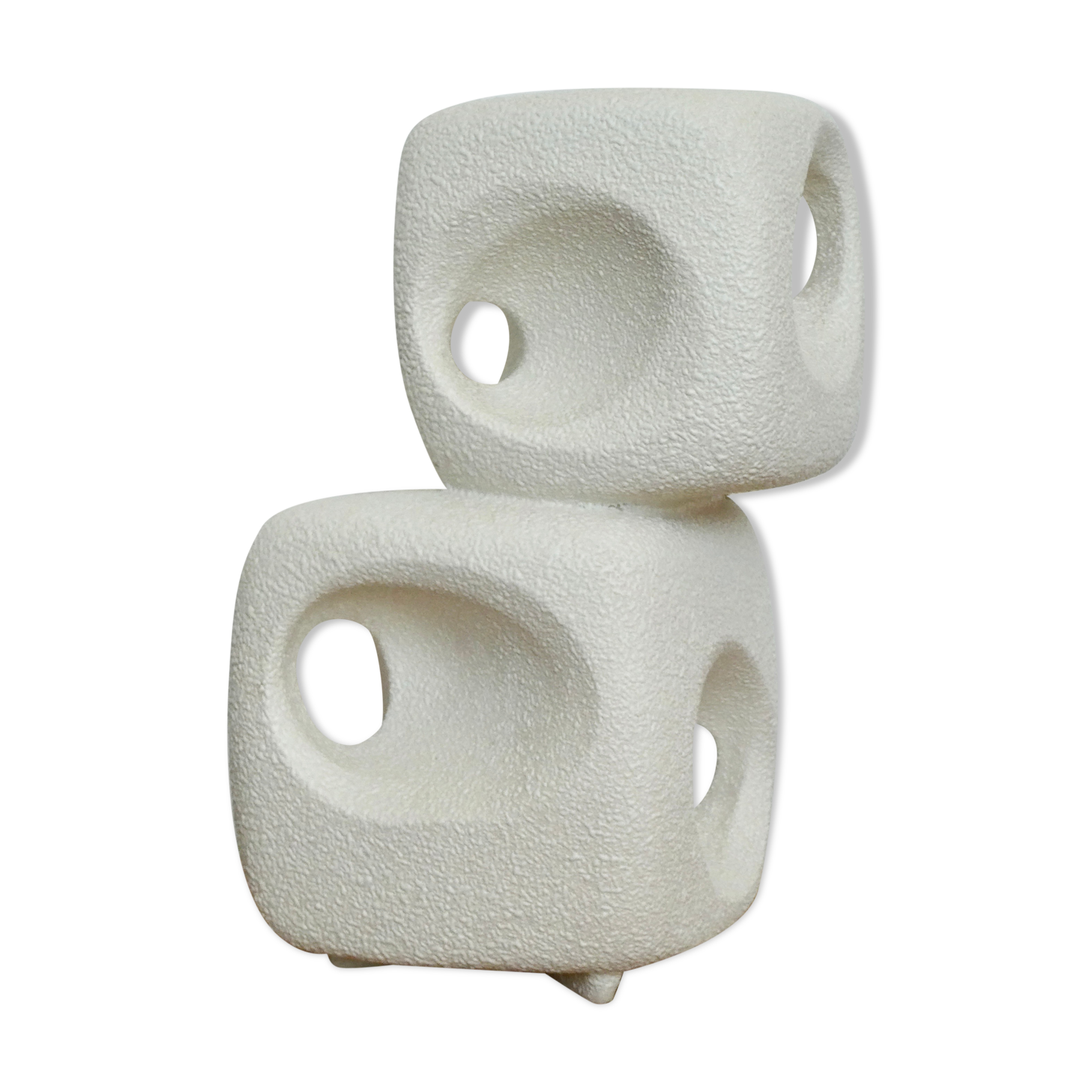 Roberto Rigon ceramic cube vase for Bertoncello, Italy, 70s