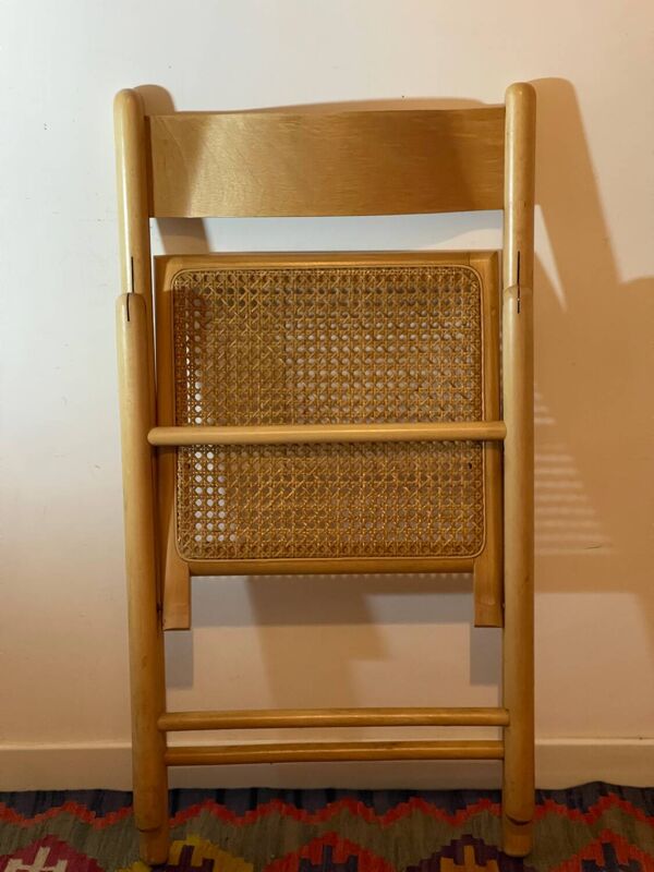 Chaise pliante cannage