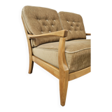 70s two seater sofa in beech