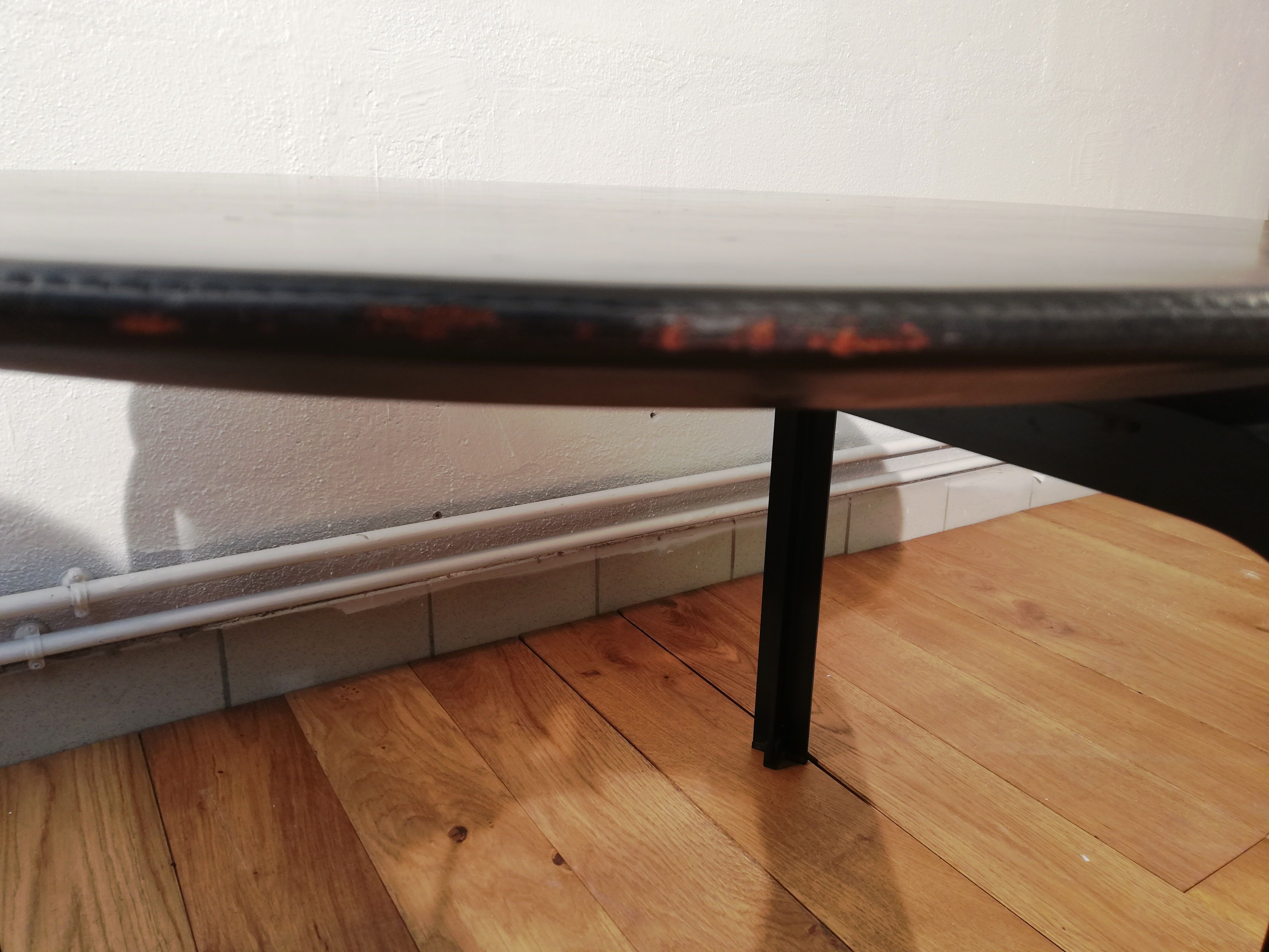 Vintage leather coffee table