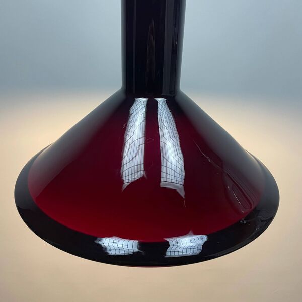 Suspension en verre danoise violet Modèle P & T par Michael Bang pour Holmegaard 1972