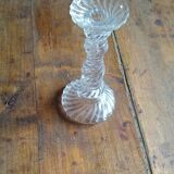 Bougeoir en verre tourné