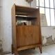 Meuble de rangement secrétaire chêne années 60