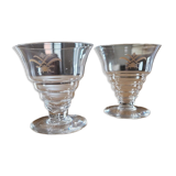 2 old glasses, bistro style