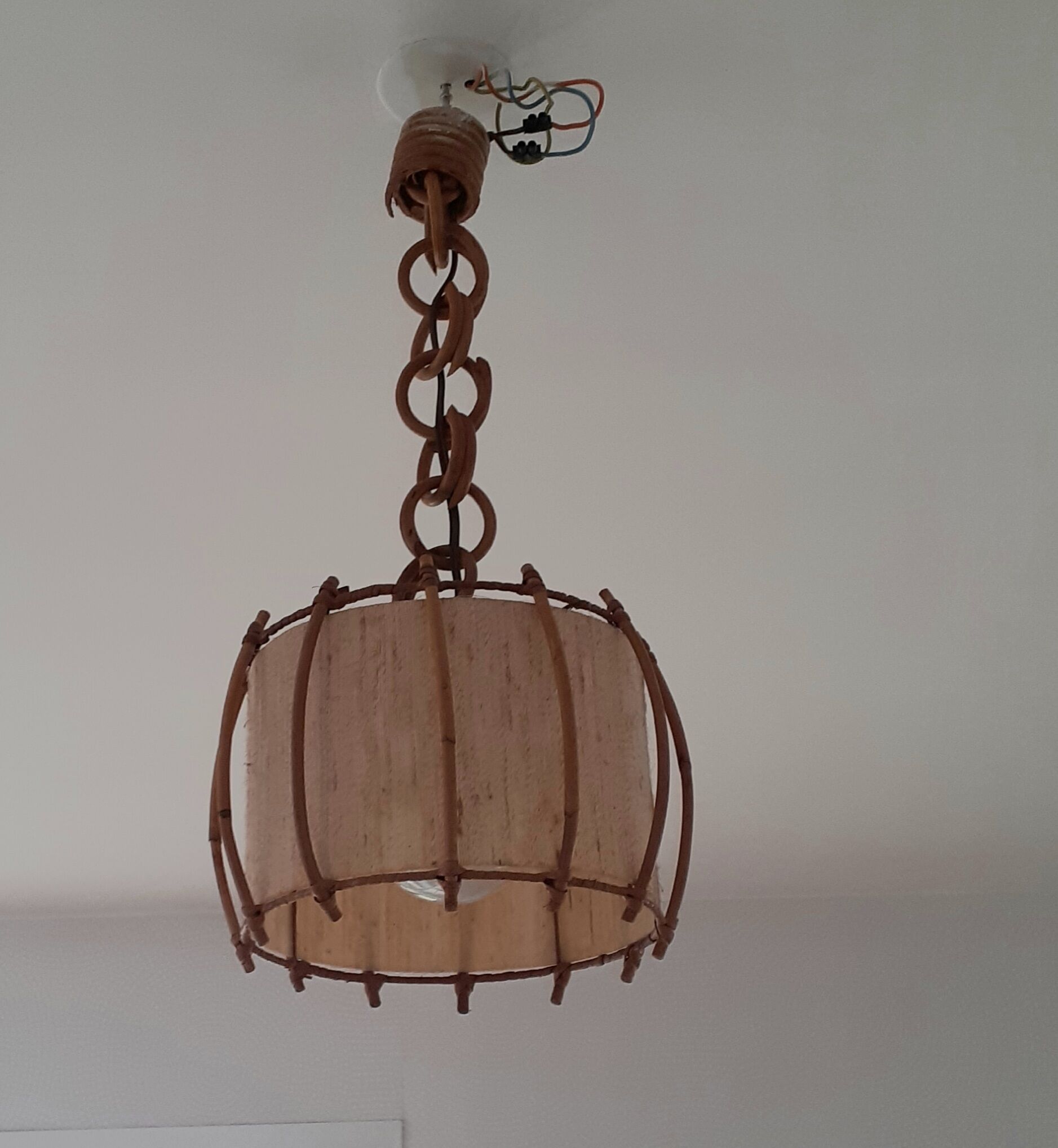 Vintage rattan pendant lamp
