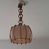 Vintage rattan pendant lamp